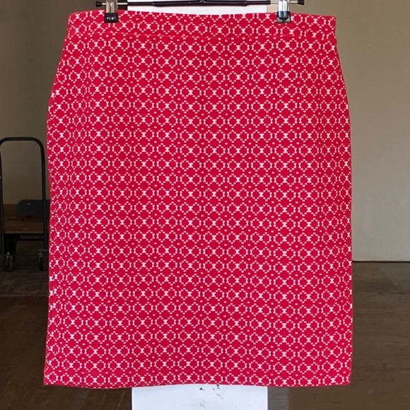 Purple, pink, and white Cotton blend kneelength pencil skirt - Picture 6 of 7